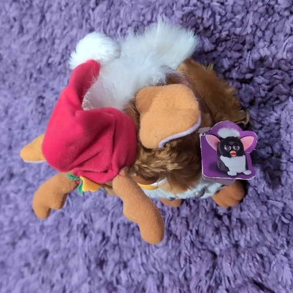Vintage Reindeer Santa Hat Furby Tiger Toys 1999 Non Working - Picture 2 of 9
